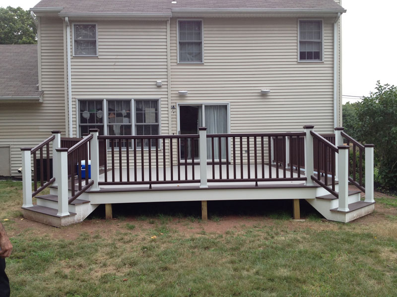 Deck with Double Staircase
